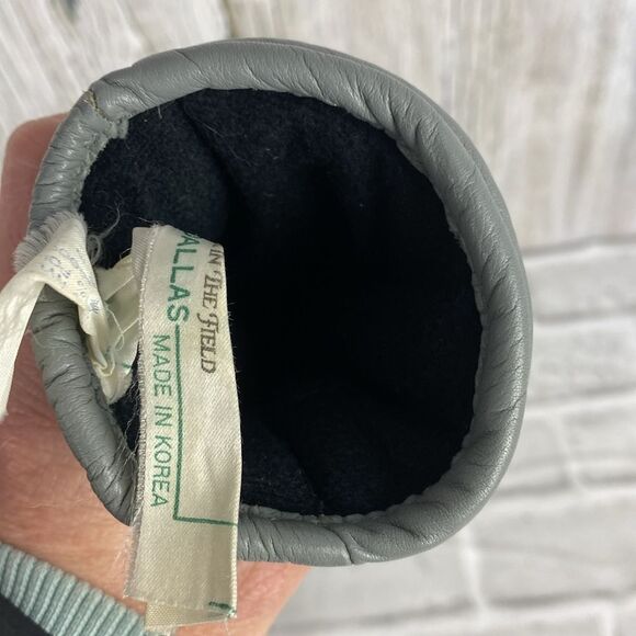 Vintage 80's Black Sheep Gray Leather Riding Gloves Size L  198 - Picture 9 of 9